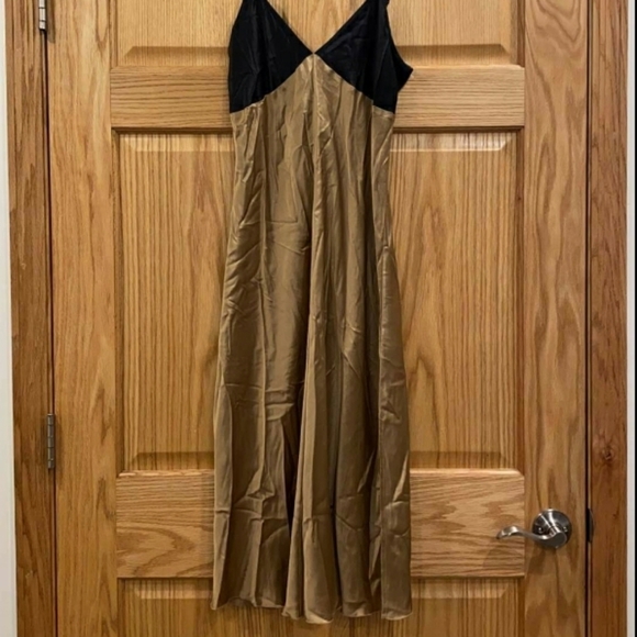 ATM Contrast Detail Silk Satin Slipdress - Picture 5 of 10